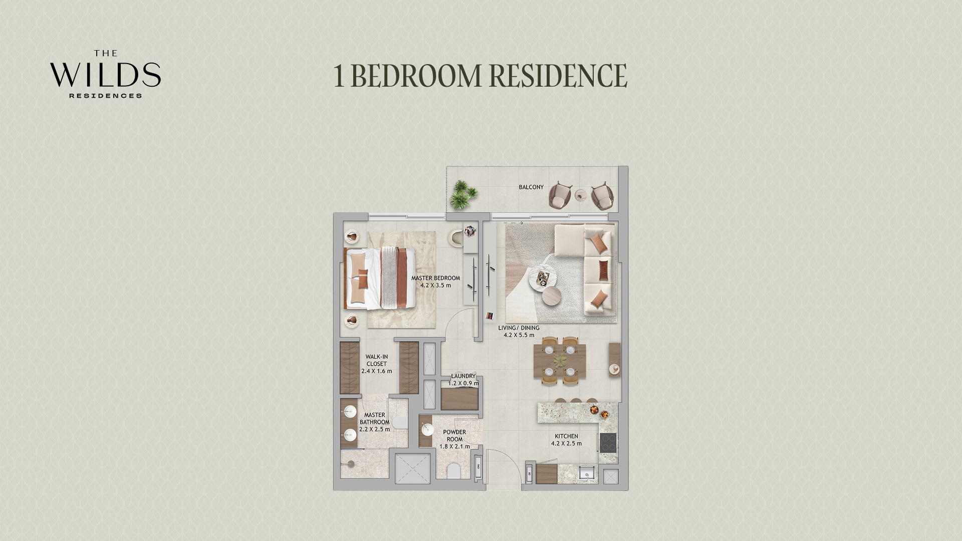 1 Bedroom Residence plan